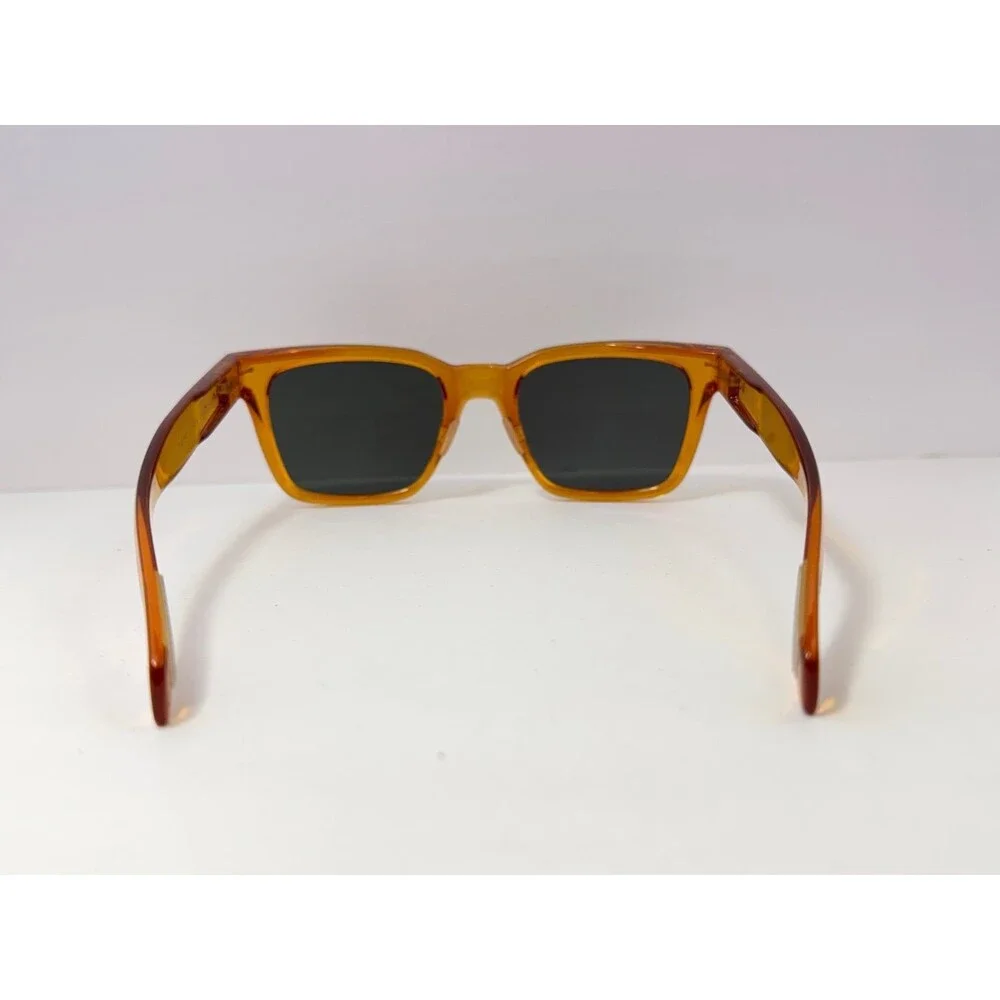 RŌKA Lockhart E7538 0451 Sunglasses Women's Amber Square Polarized Green Lenses
